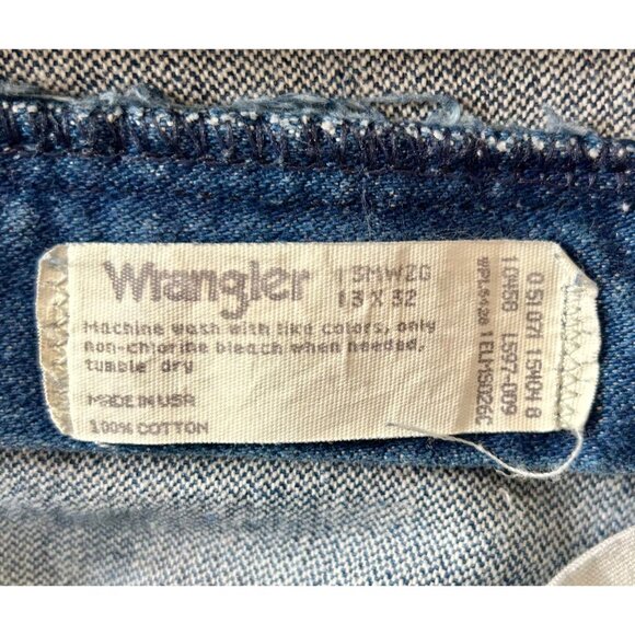 Vintage Wrangler High Waist Straight Jeans Medium Wash 31L - Picture 7 of 9